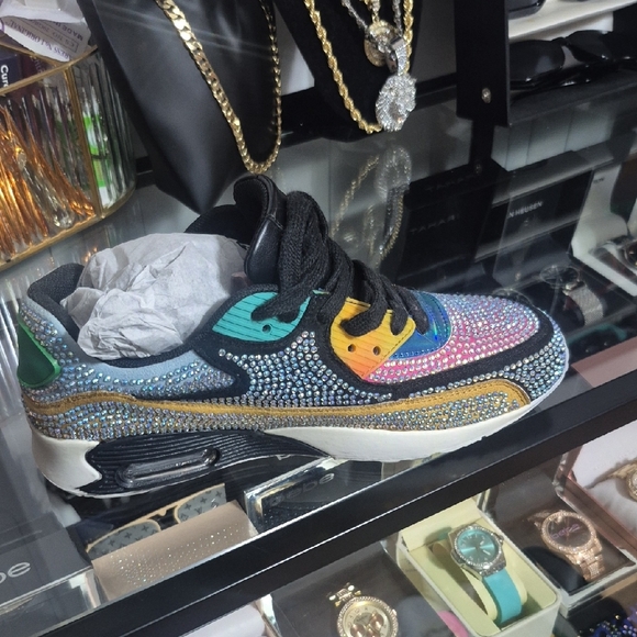 Colorful Rhinestone Women's Sneakers - Picture 4 of 4